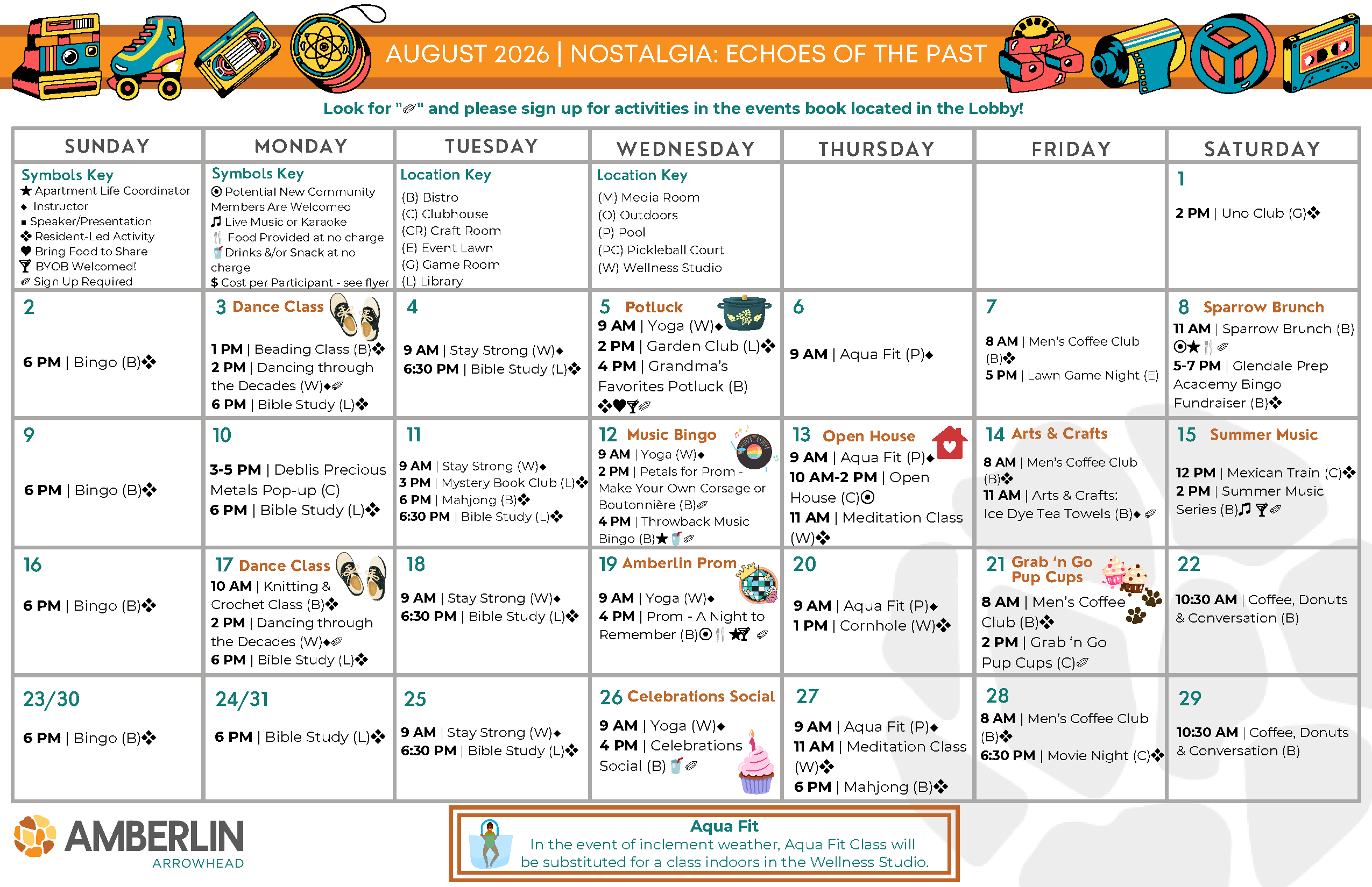 August Event Calendar