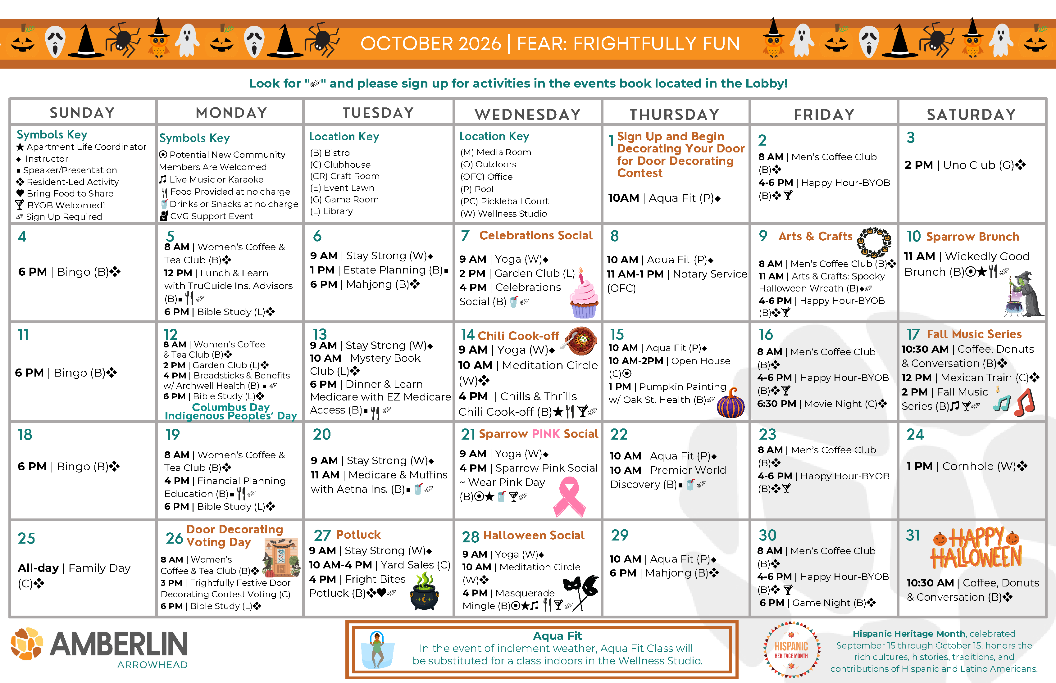 October Event Calendar